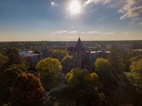 Ariel shot of T-Hall